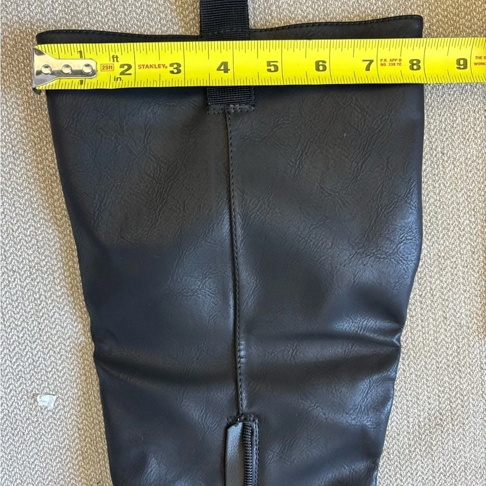 MIA RY Platform knee high leather boot in black malta size 10 NEW